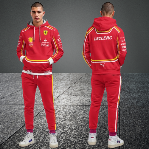 Charles Leclerc Racing F1 Tracksuit Red 2024