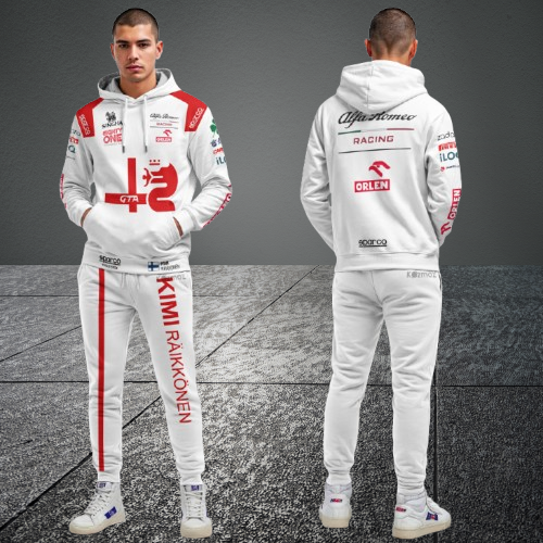 Kimi Raikkonen Alfa Romeo F1 Racing Tracksuit White 2021