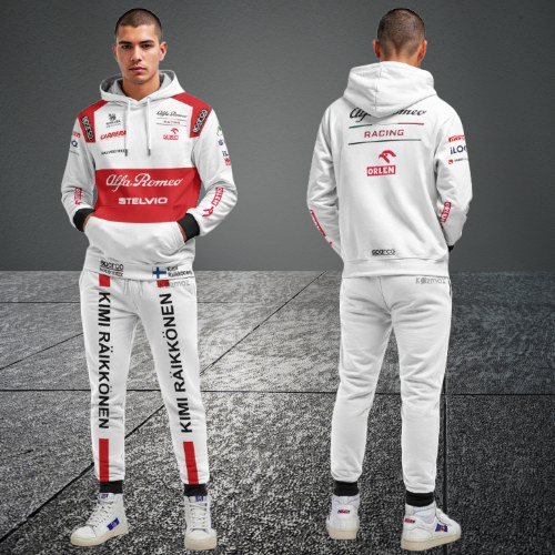 Kimi Raikkonen Alfa Romeo F1 Racing Tracksuit White Red 2020