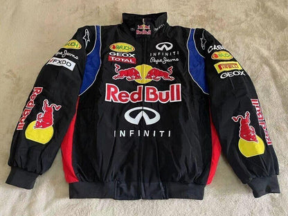 Red Bull f1 vintage jacket Black - Vintage Racegears