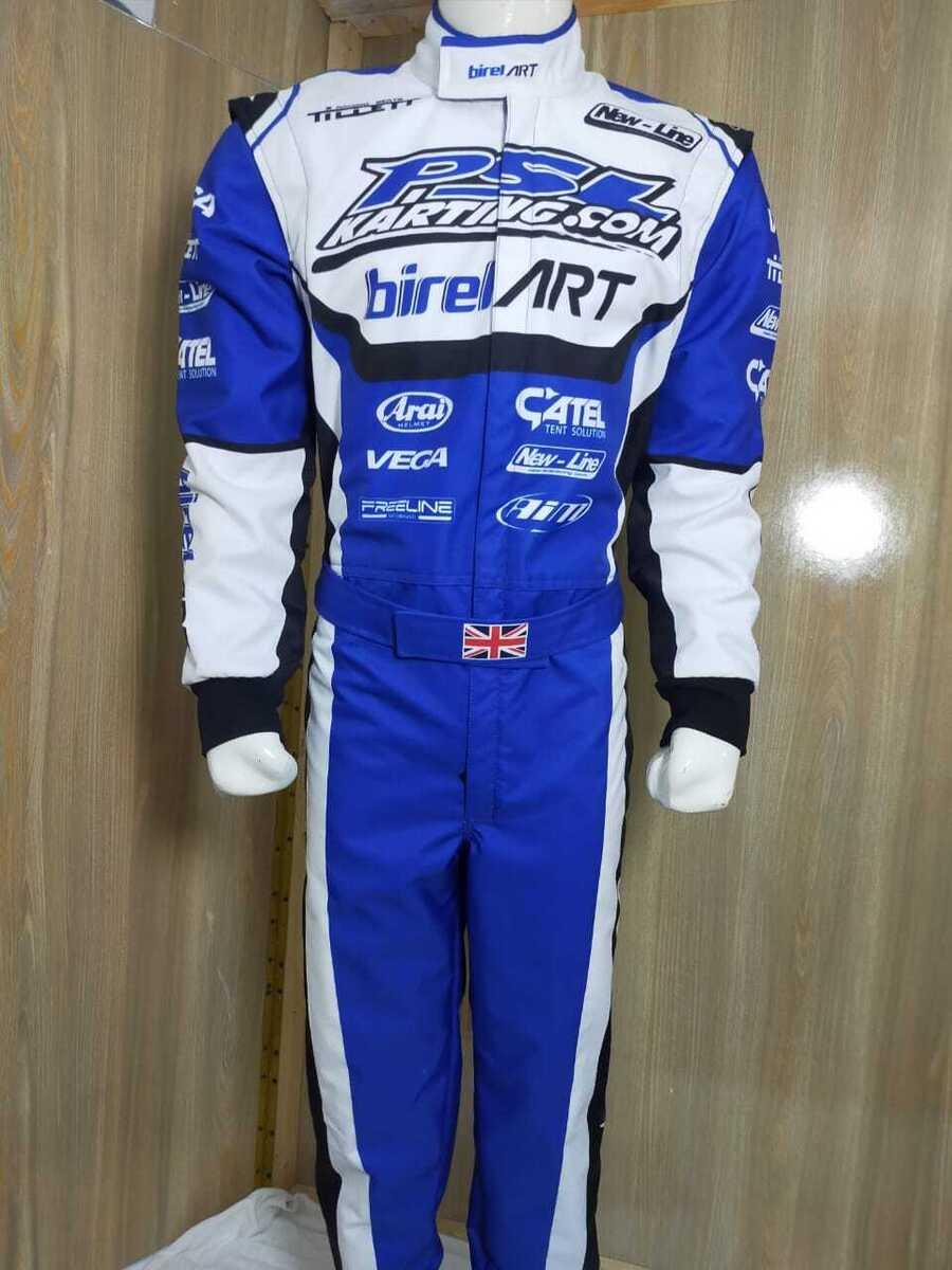 New Birel Art Kart Racing Suit Blue - Vintage Racegears