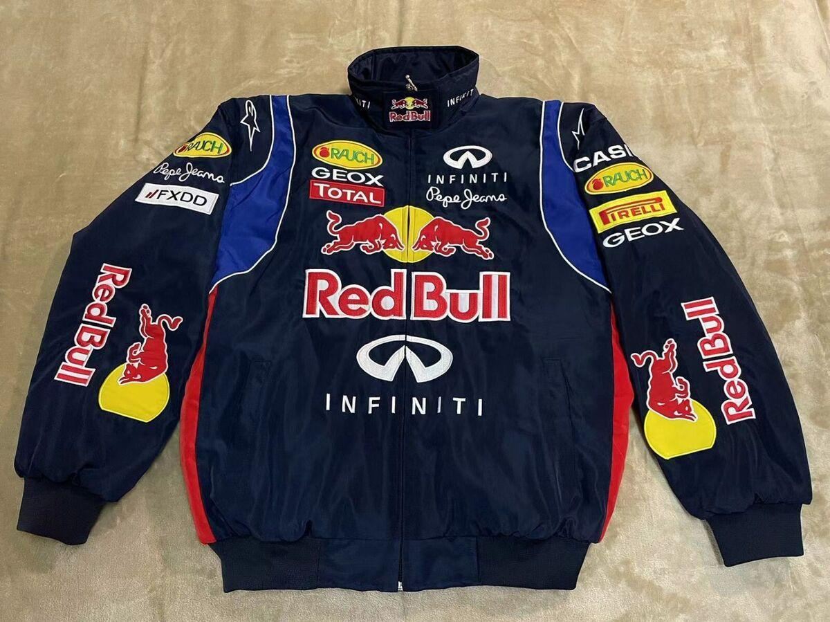 Red Bull f1 vintage jacket Navy Blue - Vintage Racegears