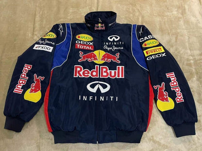 Red Bull f1 vintage jacket Navy Blue - Vintage Racegears
