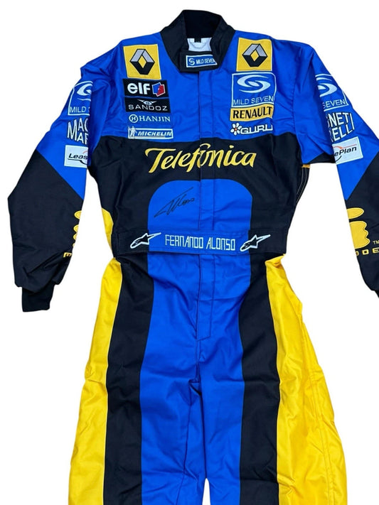2006 Fernando Alonso Renault F1 Race Sublimation Printed Suit