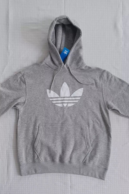 New Men's Adidas Originals Trefoil Fleece Sweatsuit ~ Grey & White