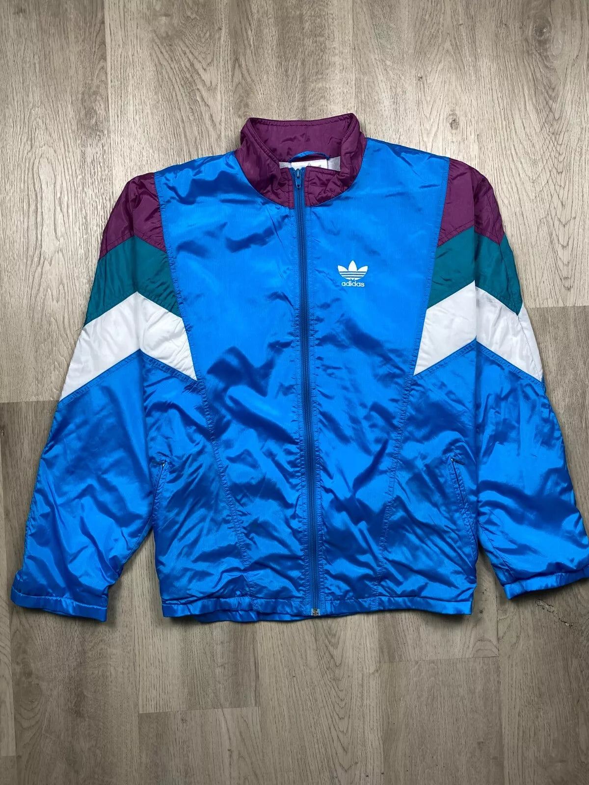 ADIDAS 90s Vintage Men's Nylon Track Suit Jacket + Pants