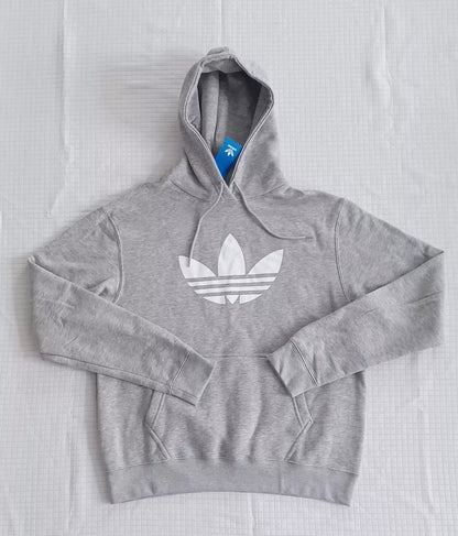 New Men's Adidas Originals Trefoil Fleece Sweatsuit ~ Grey & White
