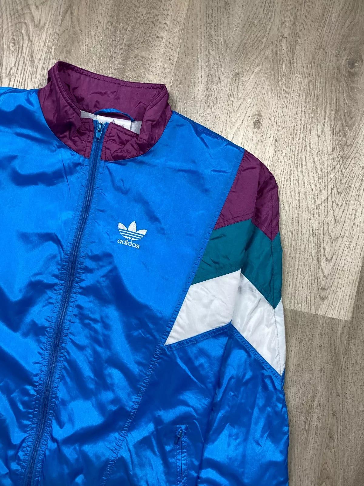 ADIDAS 90s Vintage Men's Nylon Track Suit Jacket + Pants