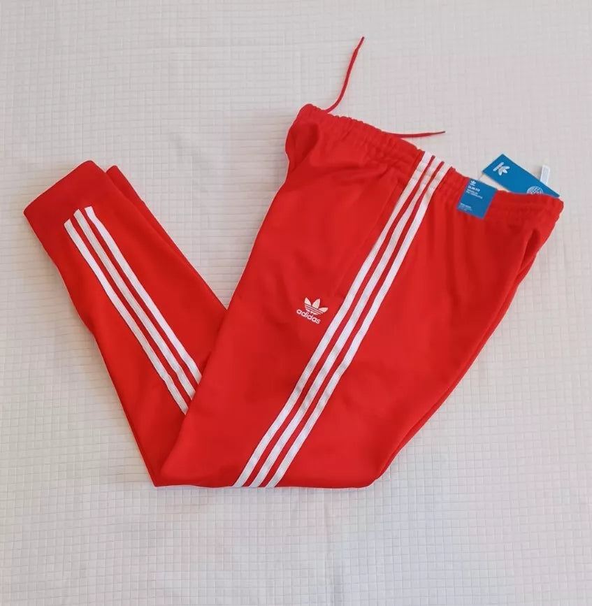 New Men’s Adidas Originals Primeblue Superstar Tracksuit ~ Red