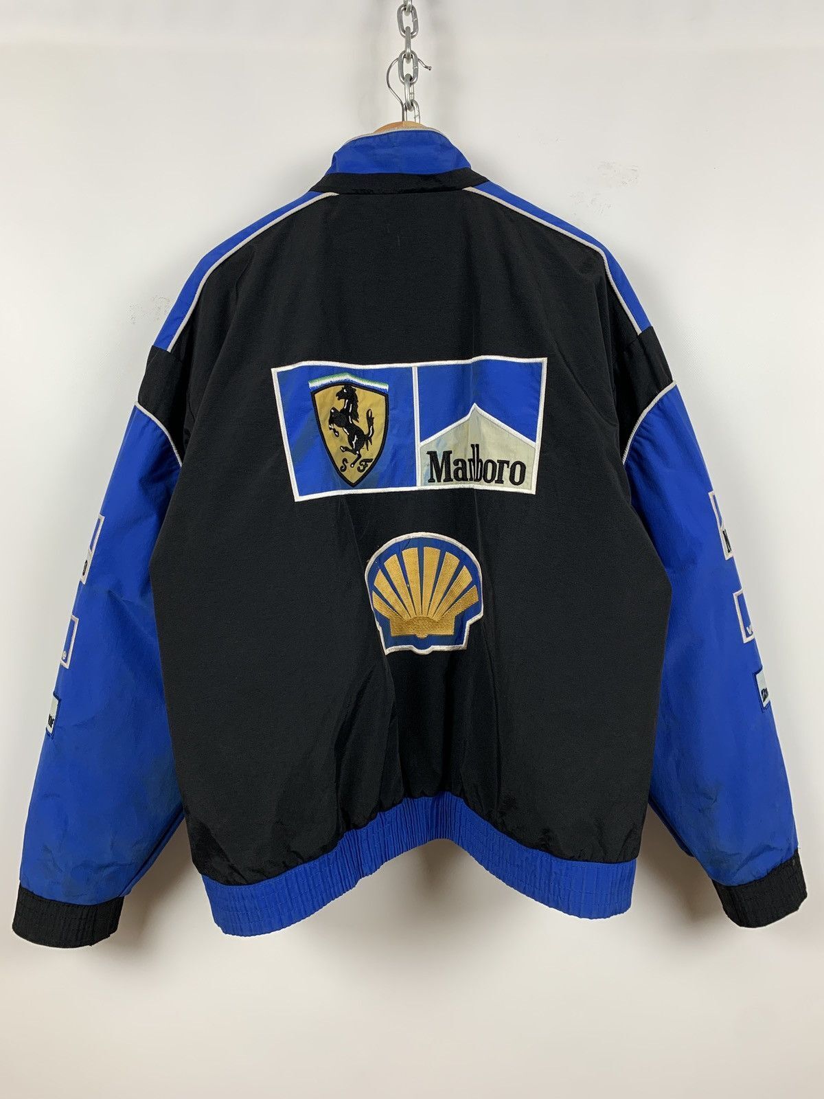 Men's Vintage Ferrari Marlboro Vodafone Racing Jacket blue