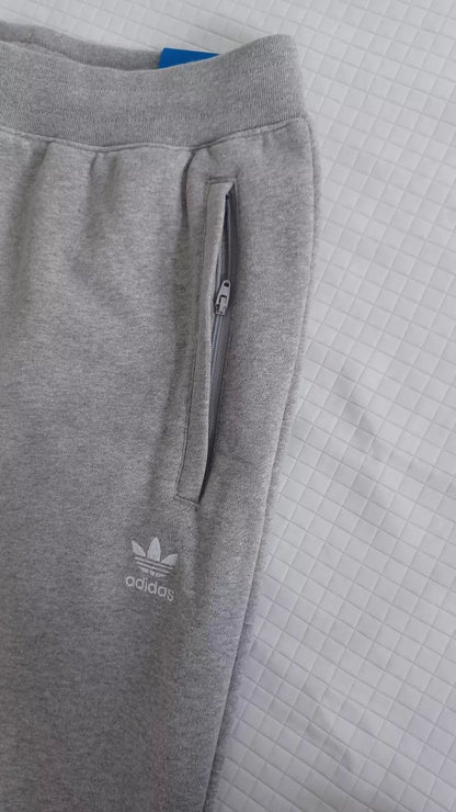 New Men's Adidas Originals Trefoil Fleece Sweatsuit ~ Grey & White