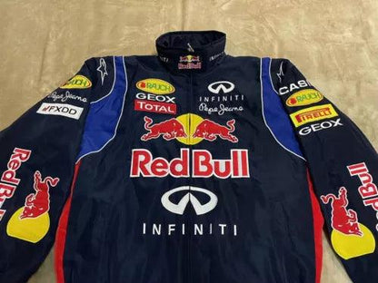 Red Bull f1 vintage jacket Black - Vintage Racegears