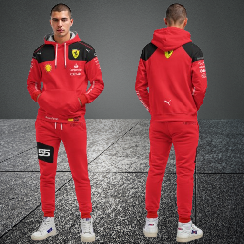 Carlos Sainz Scuderia Ferrari F1 Tracksuit Red 2023
