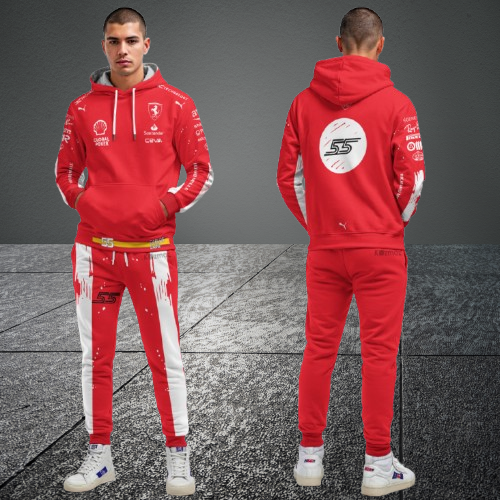 Carlos Sainz Las Vegas GP Ferrari F1 Tracksuit Red 2023