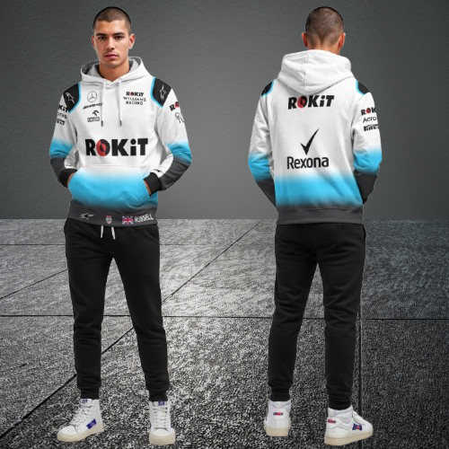 George Russell Rocket Promo Shoot Williams F1 Tracksuit 2019