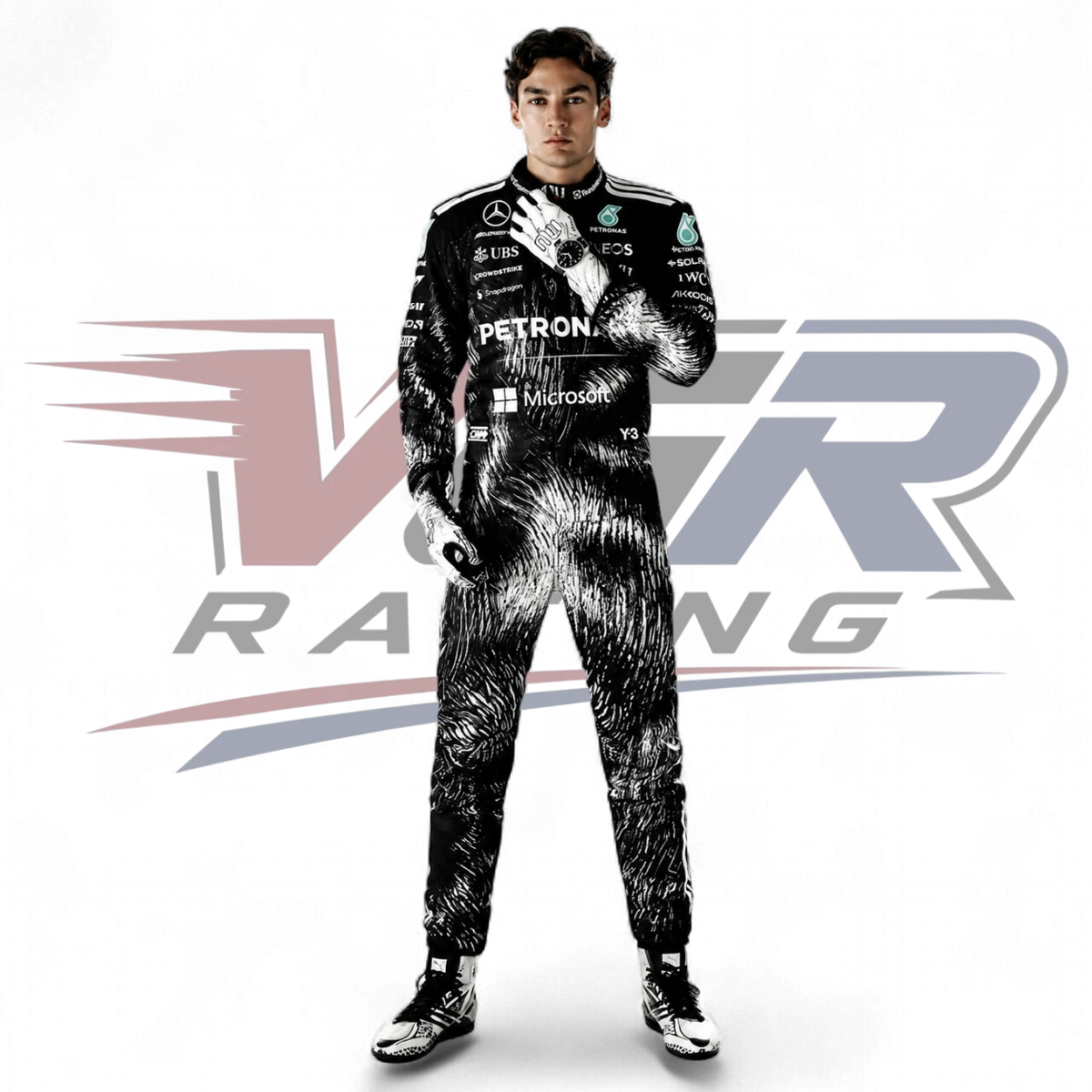 New 2026 George Russell Mercedes Unique Wolf  F1 Race Suit
