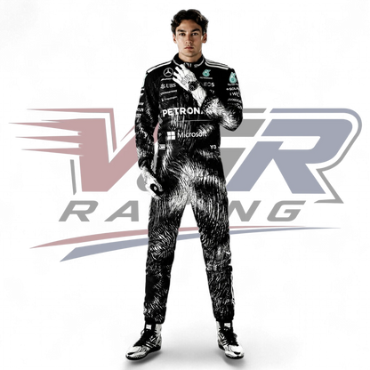 New 2026 George Russell Mercedes Unique Wolf  F1 Race Suit